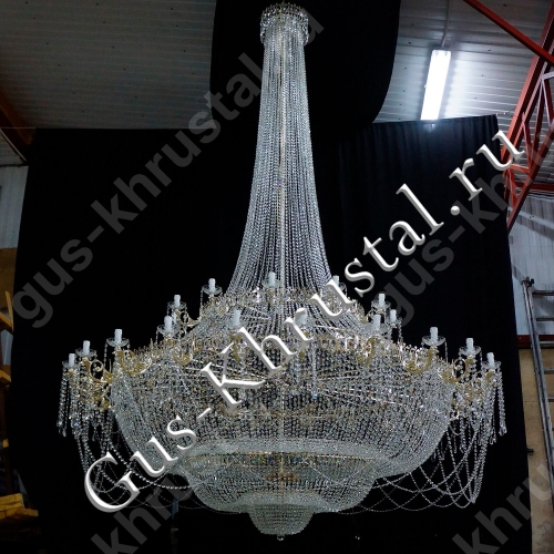 Люстра Корона Свечи 2 яруса - фото в интерьере